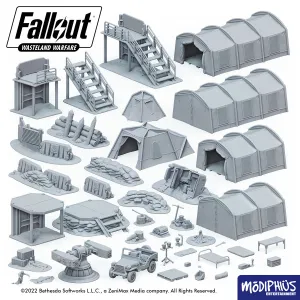 Fallout: Wasteland Warfare - Print at Home - Brotherhood of Steel Encampment STL