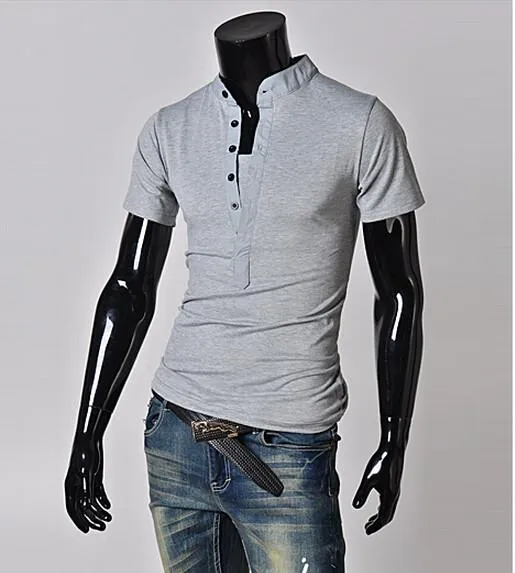 Fashion Half Button T-Shirt