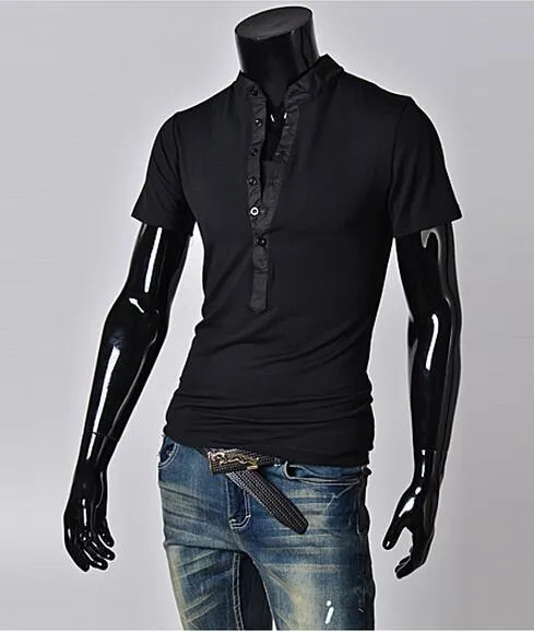 Fashion Half Button T-Shirt