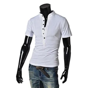 Fashion Half Button T-Shirt