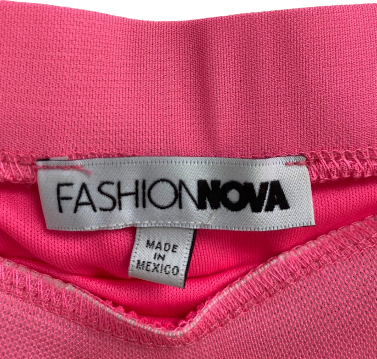 Fashion Nova Pink Bandeau Dress with Built-in Bodysuit UK S