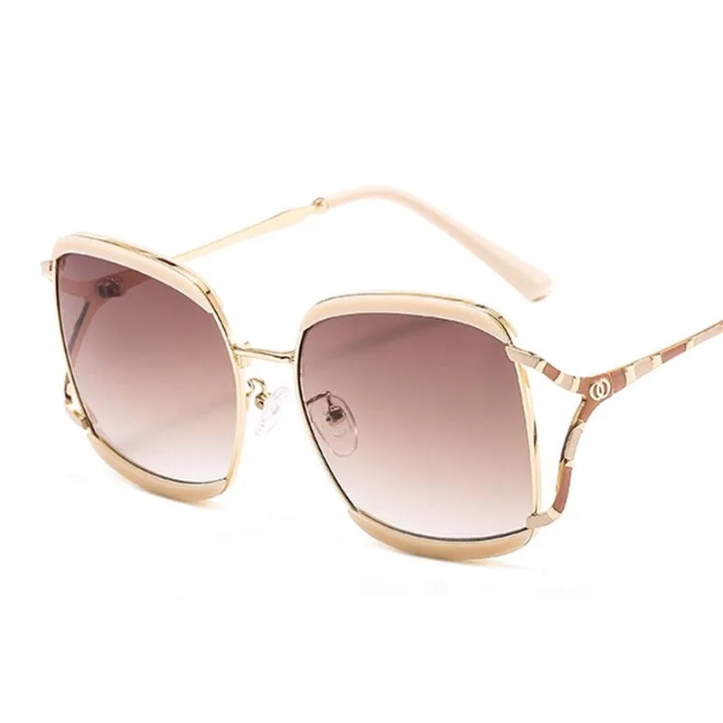 Fashion Shades women designer sun glasses high quality Luxury Brand Square Oversized Sunglasses For Ladies Summer Trendy Eyewear