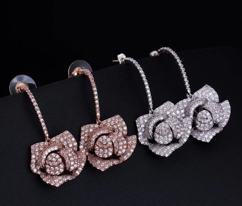 Flower Style Wedding Drop Earring