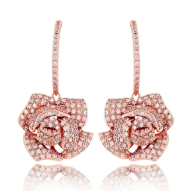 Flower Style Wedding Drop Earring