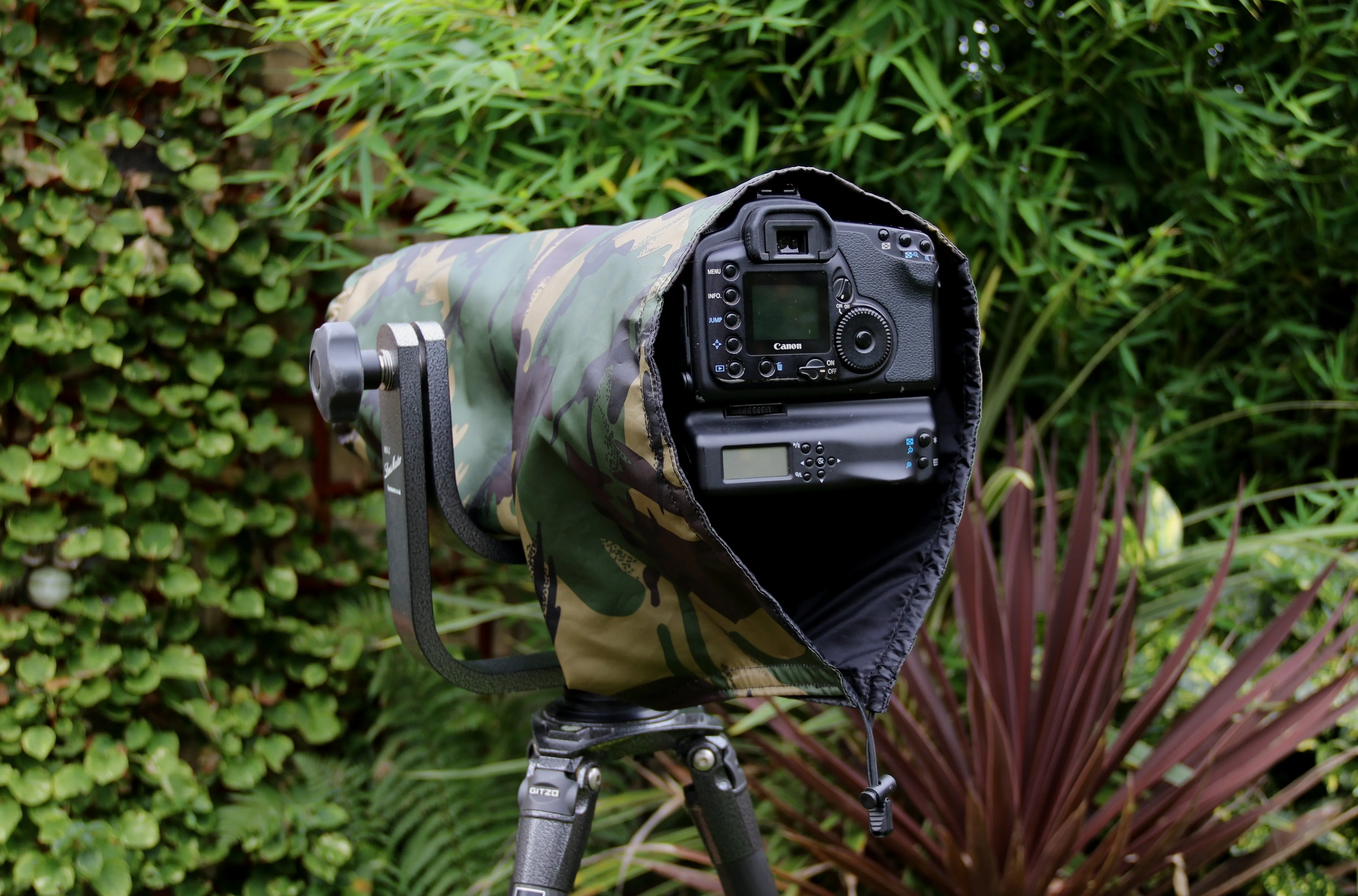 For CANON lens range SET  Waterproof Reversible Double layer  DPM Camo - Black Camera Lens Cover & CAP