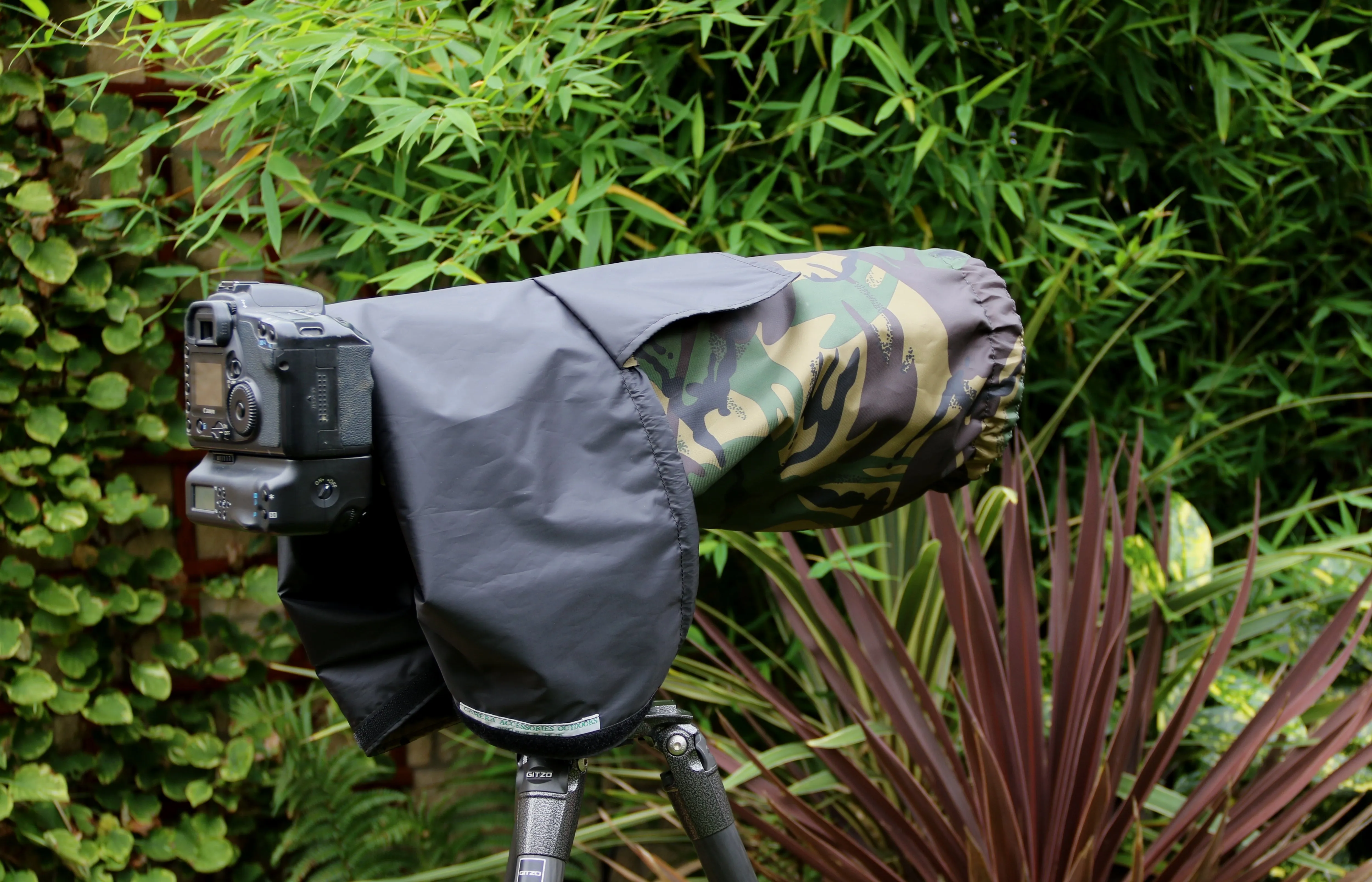 For CANON lens range SET  Waterproof Reversible Double layer  DPM Camo - Black Camera Lens Cover & CAP
