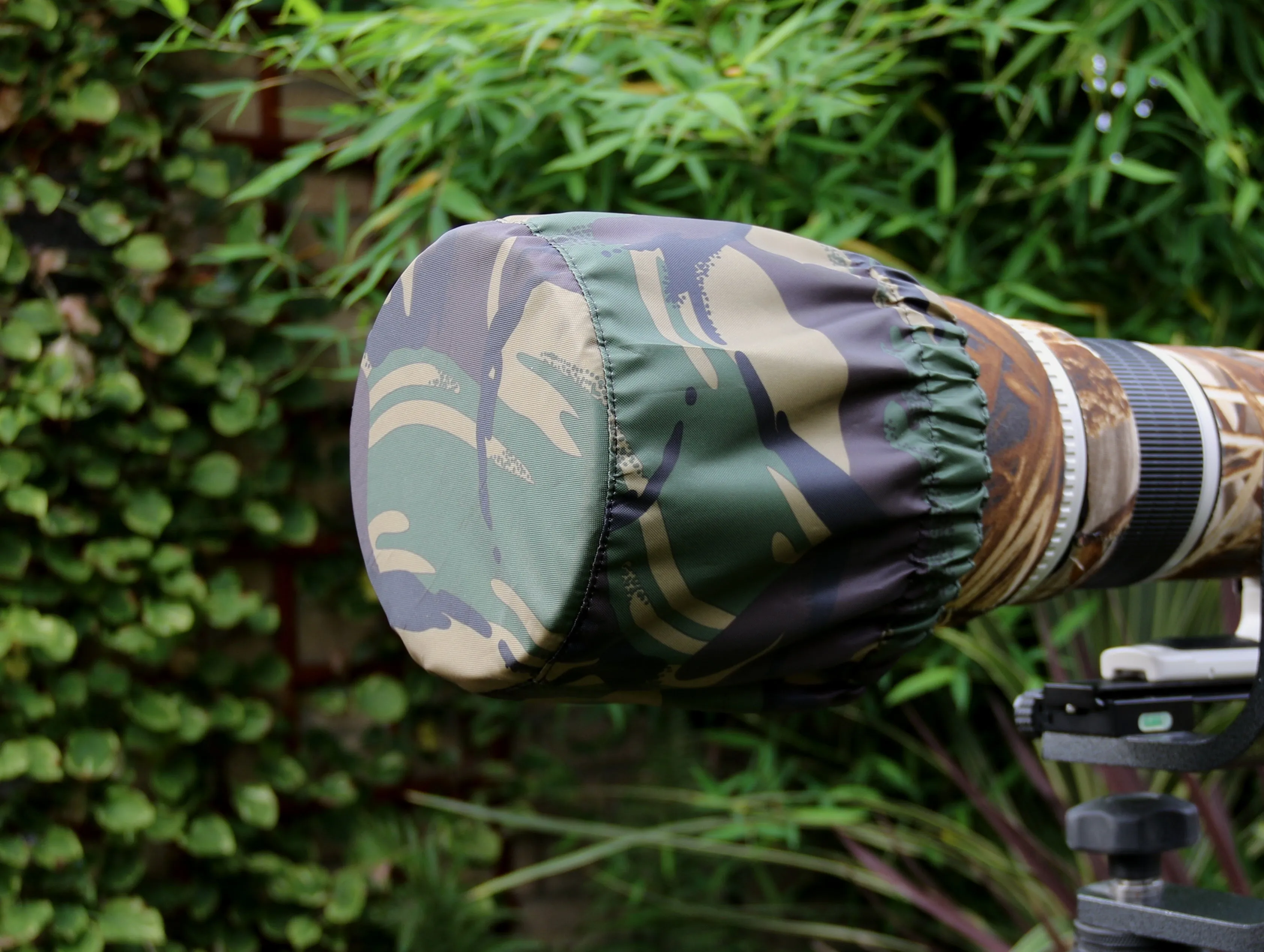 For CANON lens range SET  Waterproof Reversible Double layer  DPM Camo - Black Camera Lens Cover & CAP