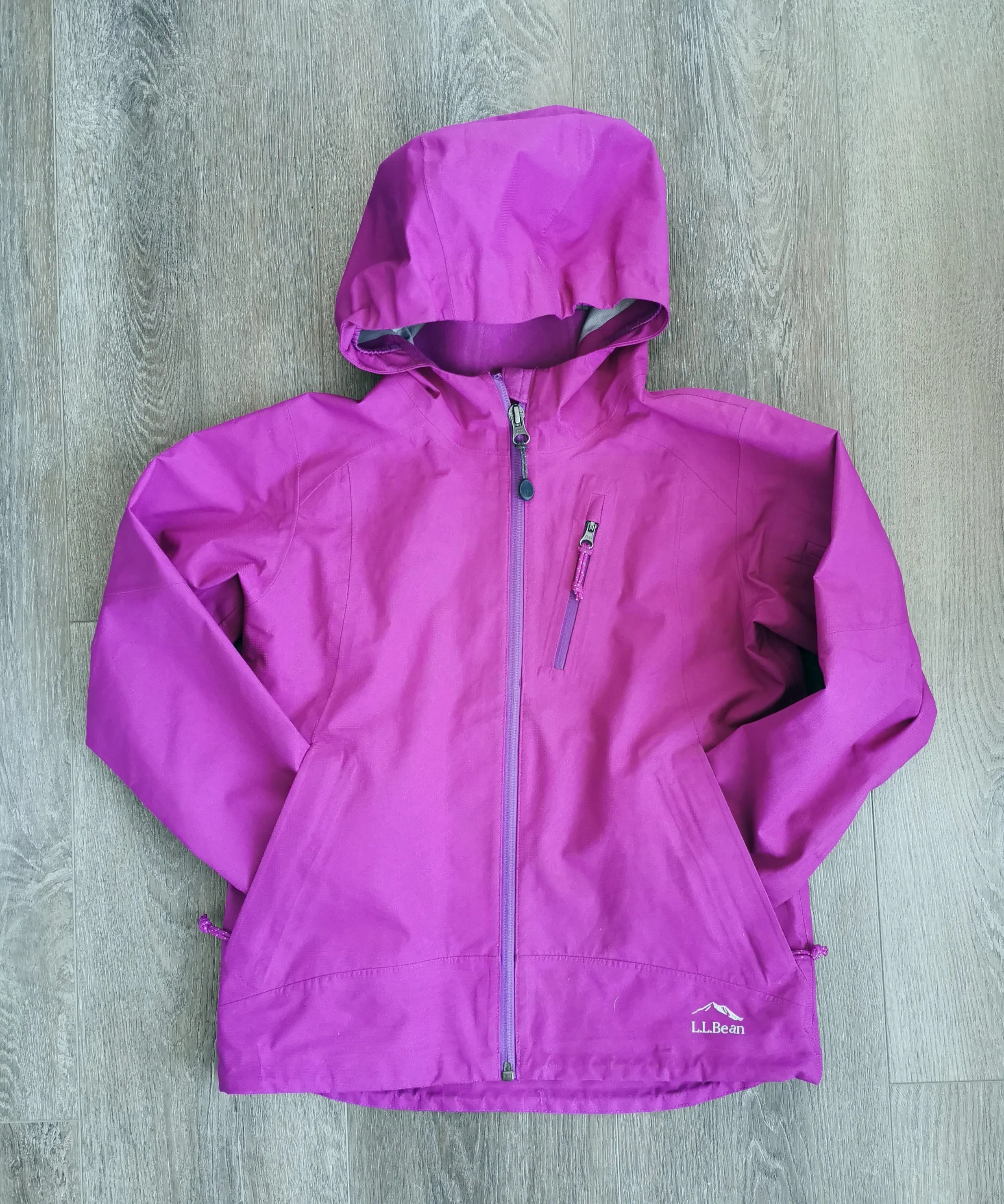 GIRL SIZE MEDIUM (5/6 YEARS) LL BEAN, Lightweight Zippered Jacket EUC B36