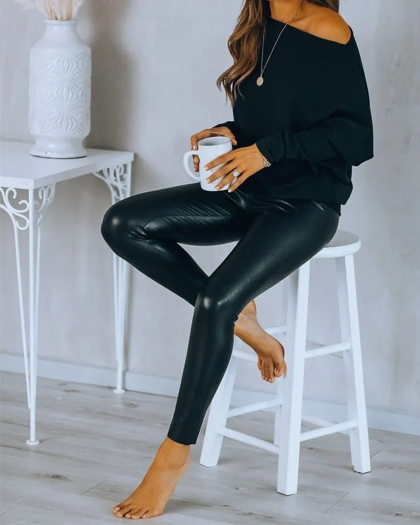 Grateful Dolman Knit Top - Black