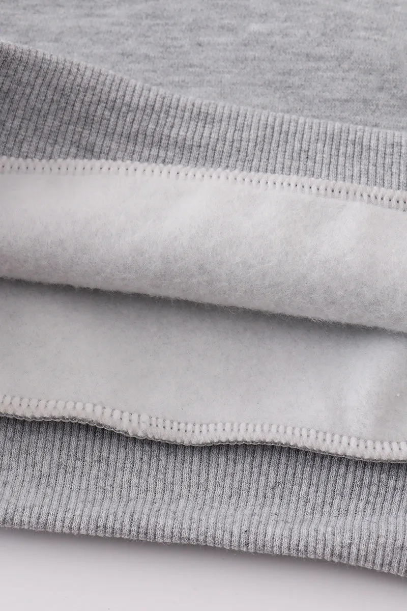 Gray Mama&mini Applique Fleece Mom&me Sweatshirt