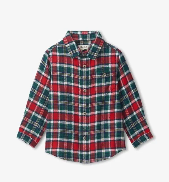 Hatley Christmas Plaid Button Down
