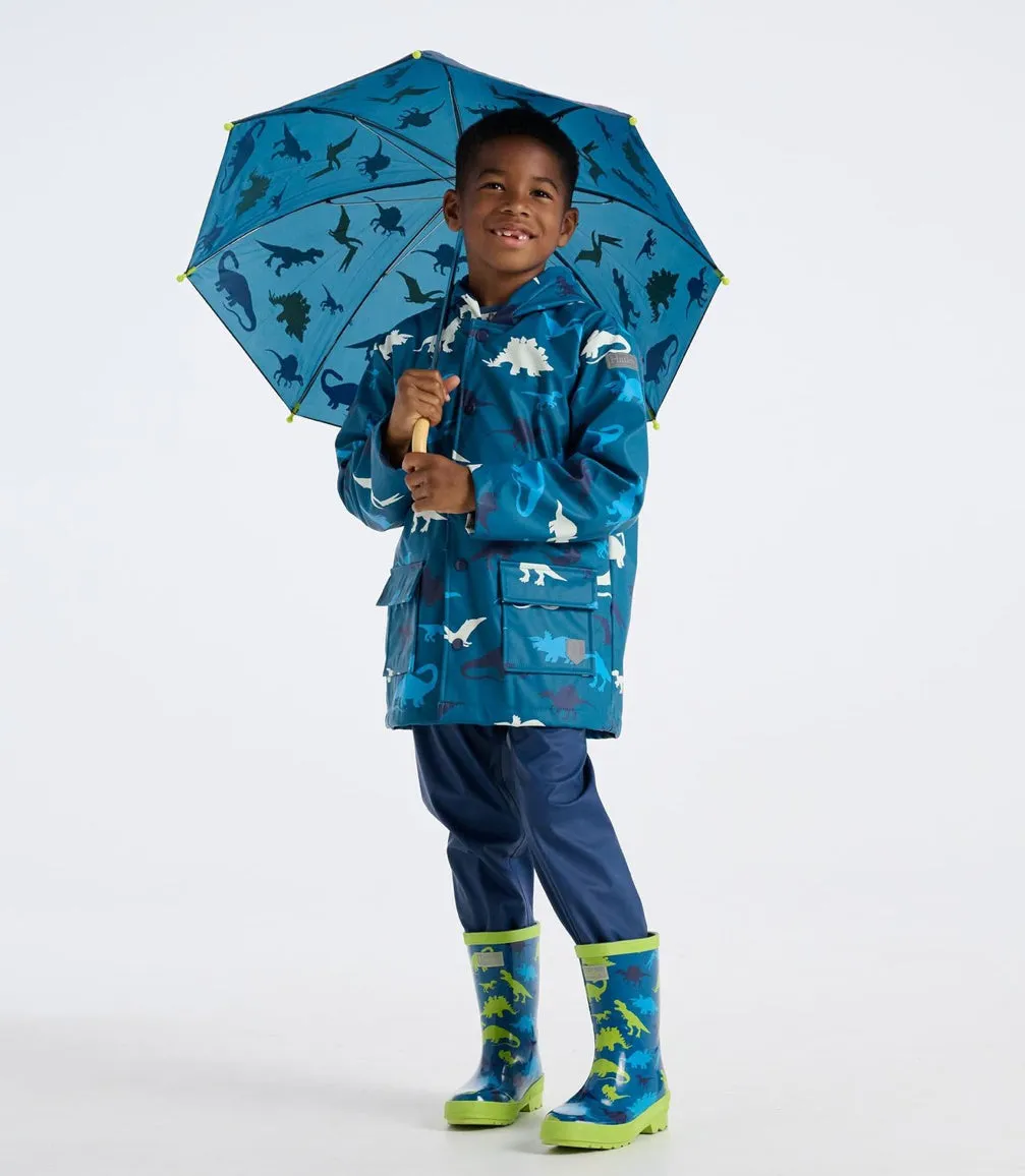Hatley Real Dinos Colour Changing Raincoat Size 2 to 7y