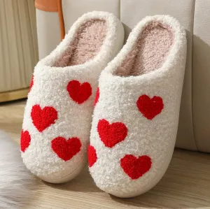 Heart Plush Slippers