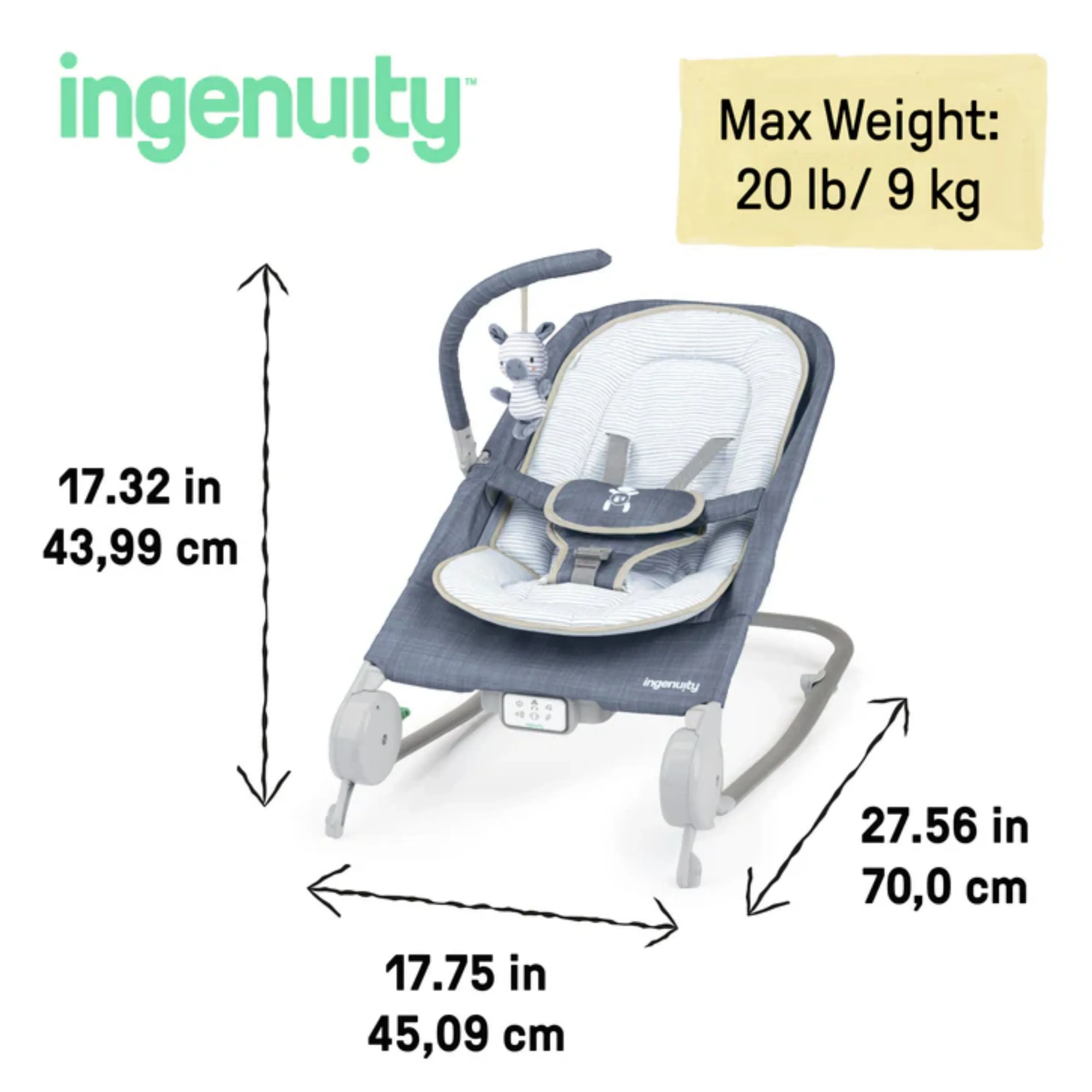 Ingenuity B Happy Seat - Chambray