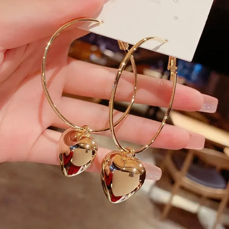 Inlaid Rhinestone Bow Tassel Earrings