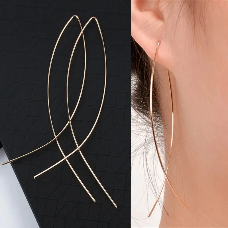 Inlaid Rhinestone Bow Tassel Earrings