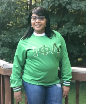 Iota Phi Lambda Striped Cuff Sweatshirt