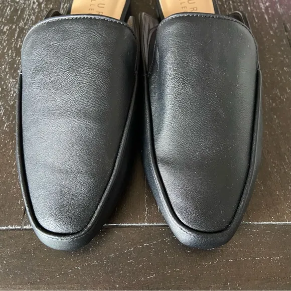 Journey Collection Vegan Leather Slip On Classic‎ Mules Black NWOT Size 7