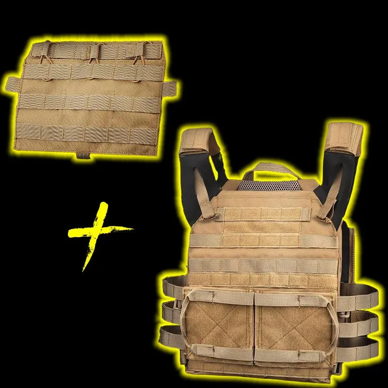 JPC Tactical Vest 2.0  plus  front accessory package standard triple package - TAN