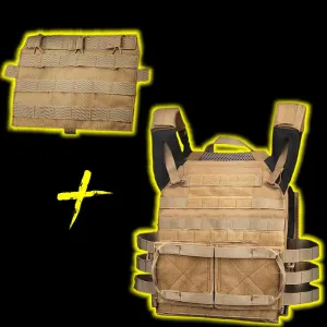 JPC Tactical Vest 2.0  plus  front accessory package standard triple package - TAN