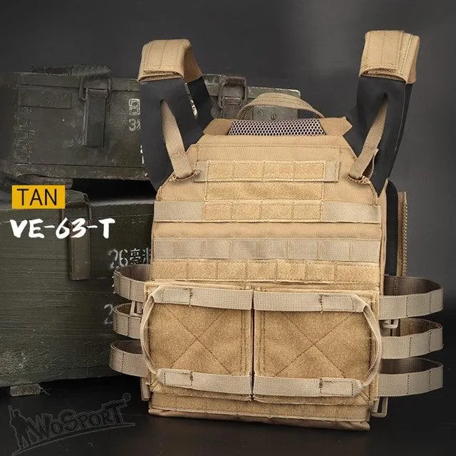 JPC Tactical Vest 2.0  plus  front accessory package standard triple package - TAN