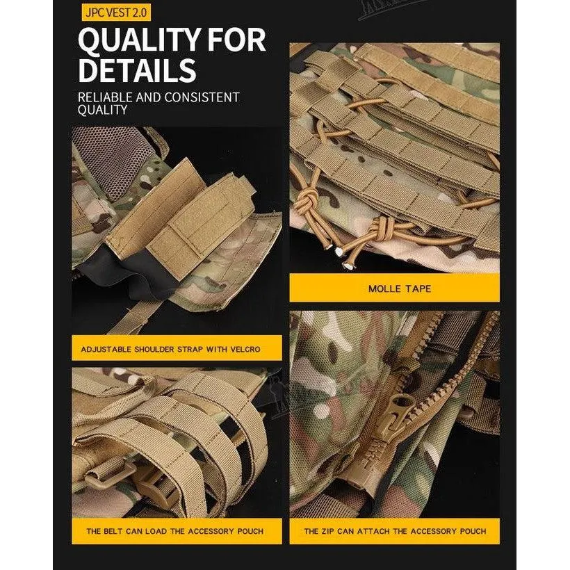 JPC Tactical Vest 2.0  plus  front accessory package standard triple package - TAN