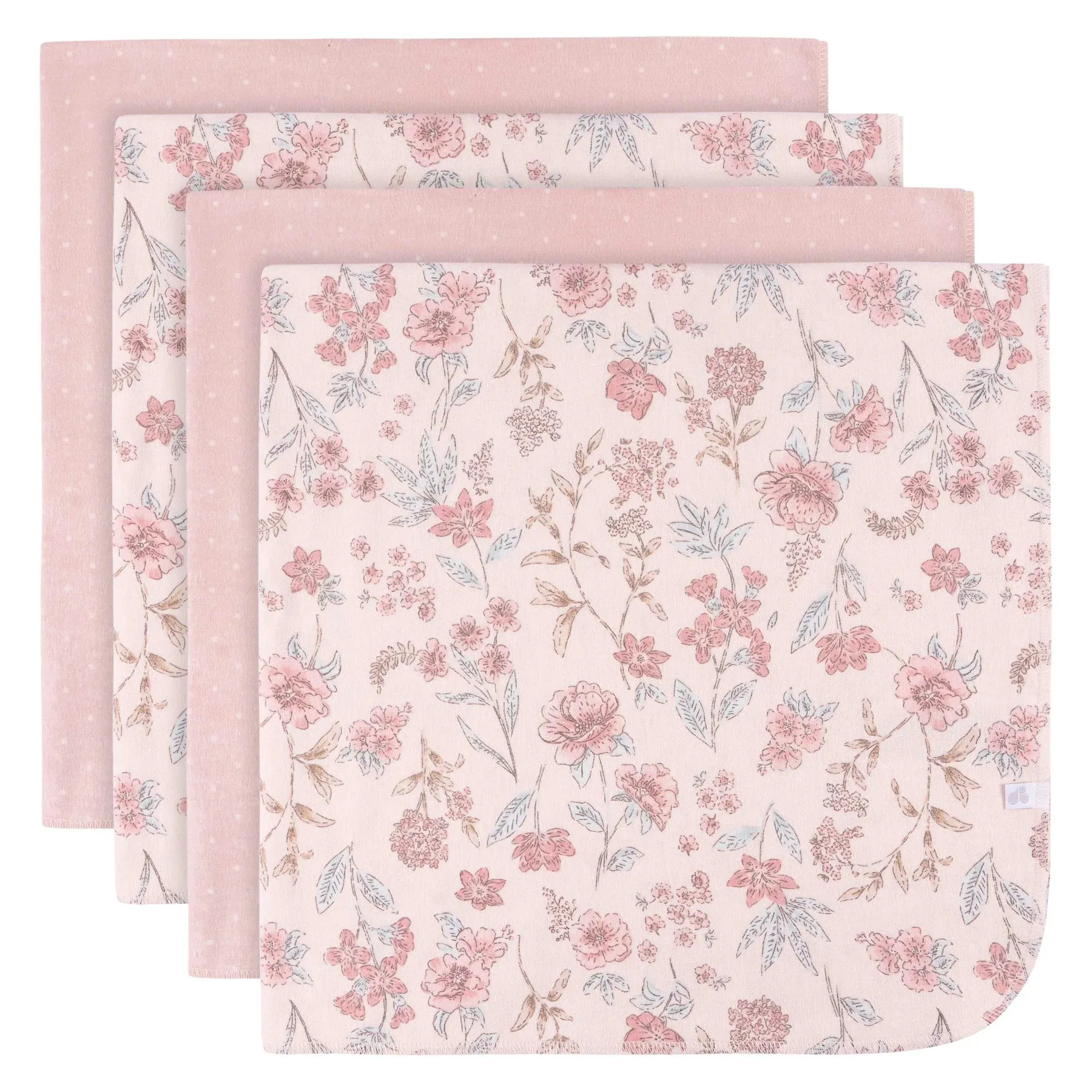 Just Born Flannel Receiving Blanket - 4 Pack