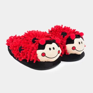 Just For Fun Plush Slippers - Ladybug