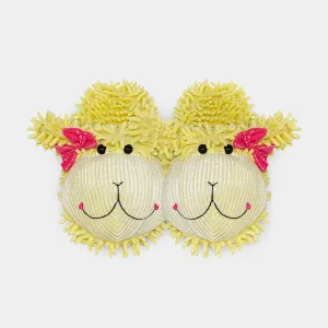 Just for Fun Plush Slippers - Poodle With Bow
