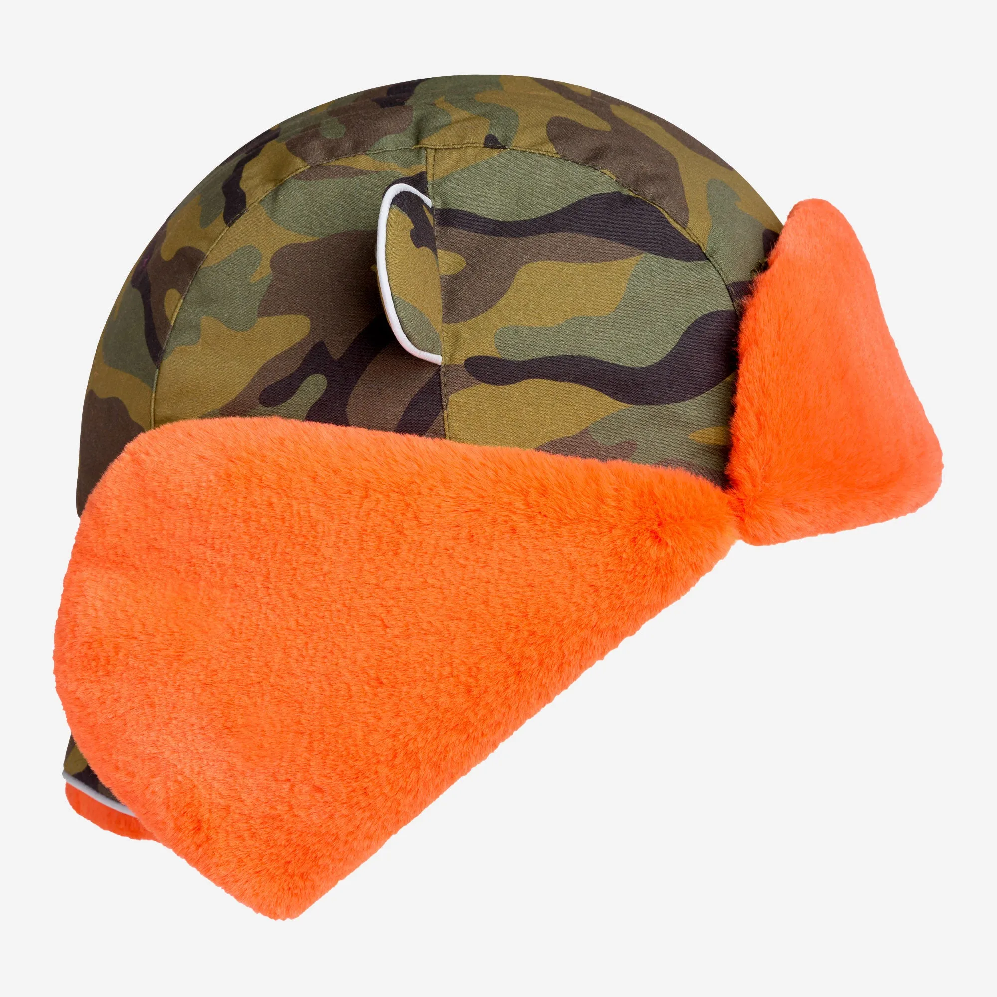 Kids Arctic Cub Trapper Hat: Camo Orange