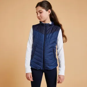 Kids' Horse Riding Sleeveless Down Jacket 500