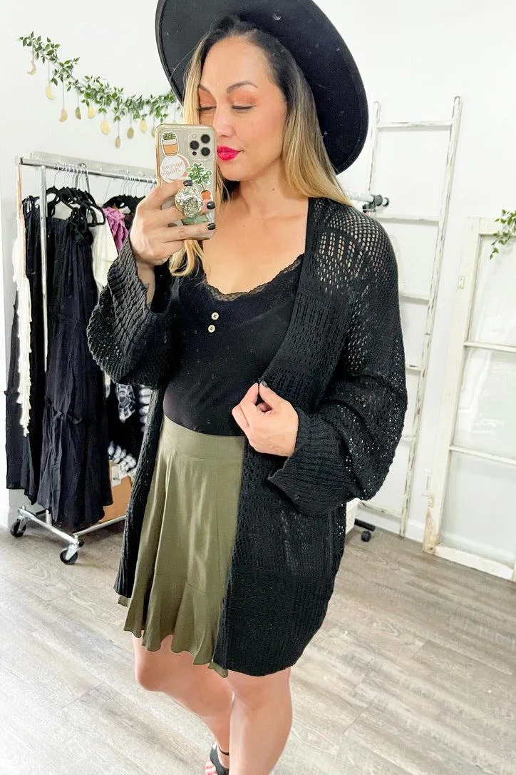 Knit Netted Cardigan