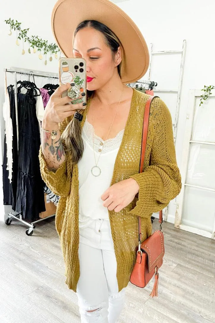 Knit Netted Cardigan