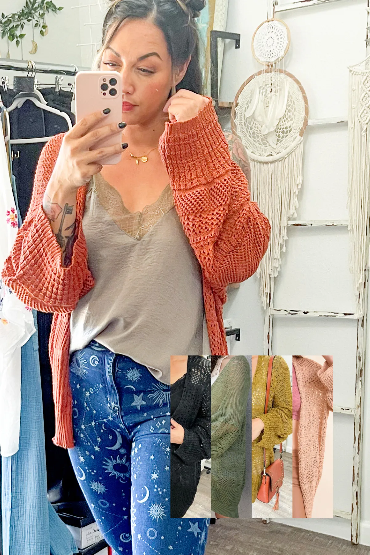 Knit Netted Cardigan