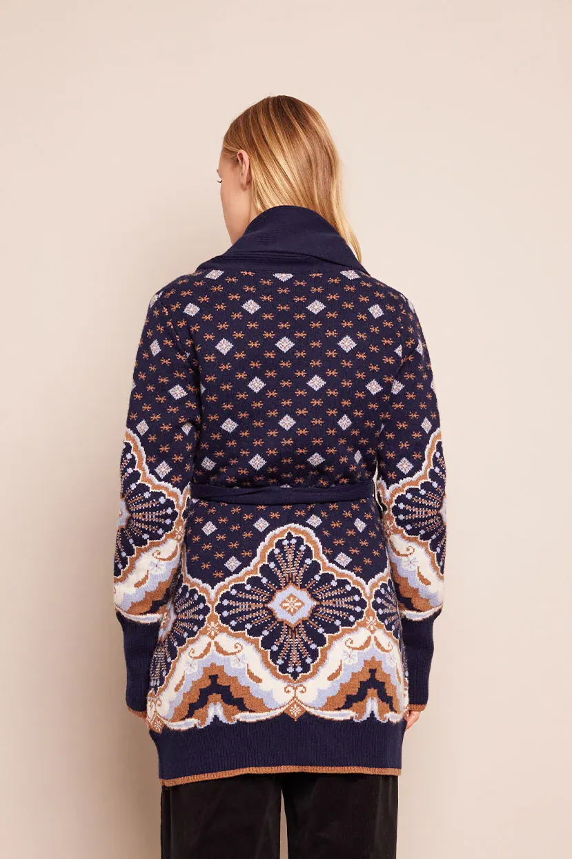 LANEY CARDIGAN IN JULES NAVY