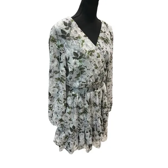 Laundry by Shelli Segal Mini Dress with Cinched Waist and Ruffle Skirt 12