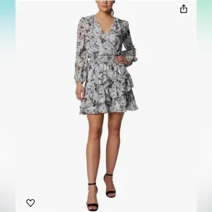 Laundry by Shelli Segal Mini Dress with Cinched Waist and Ruffle Skirt 12
