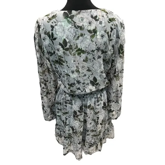 Laundry by Shelli Segal Mini Dress with Cinched Waist and Ruffle Skirt 12