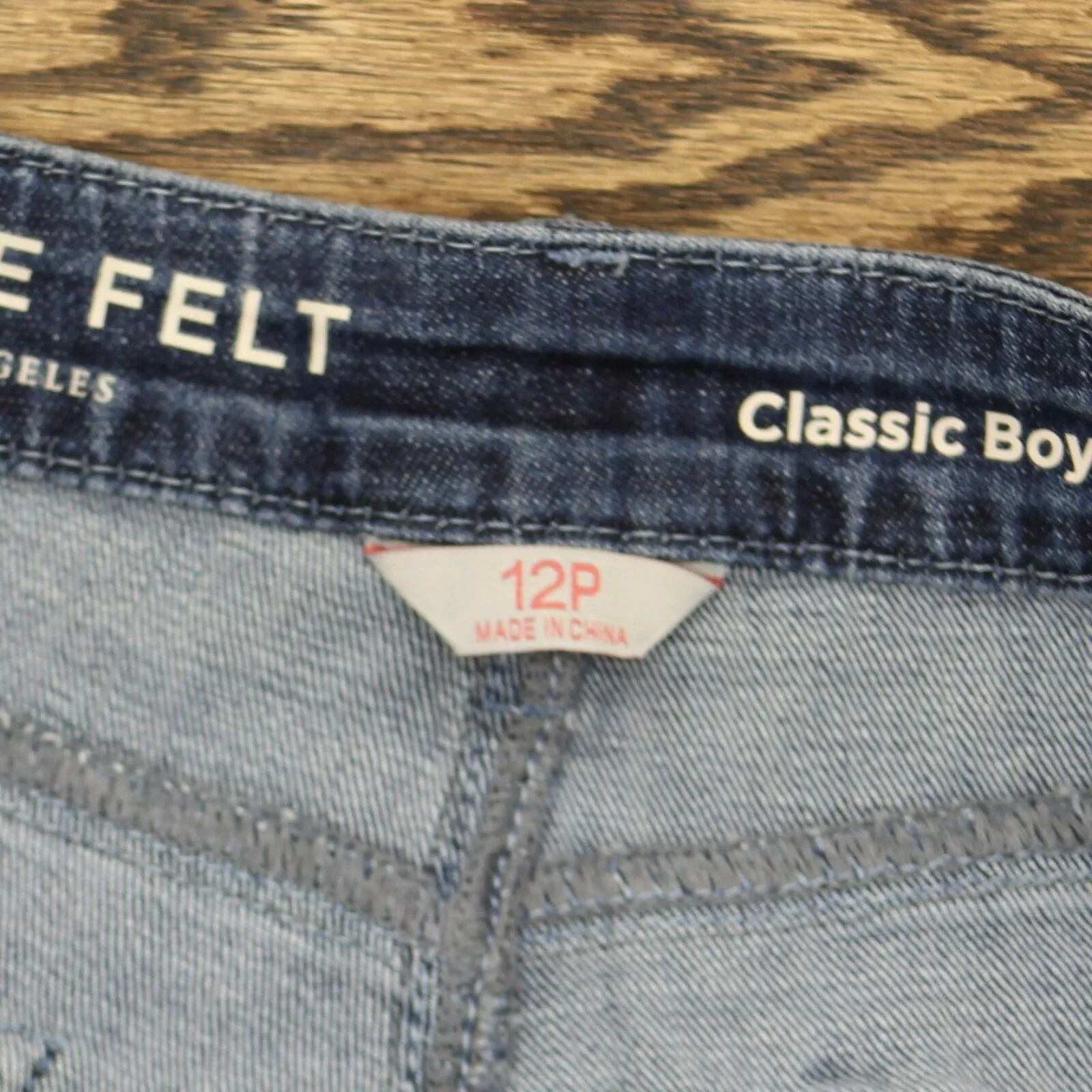 Laurie Felt Petite Classic Denim Boyfriend Jeans Mid-Blue 12P
