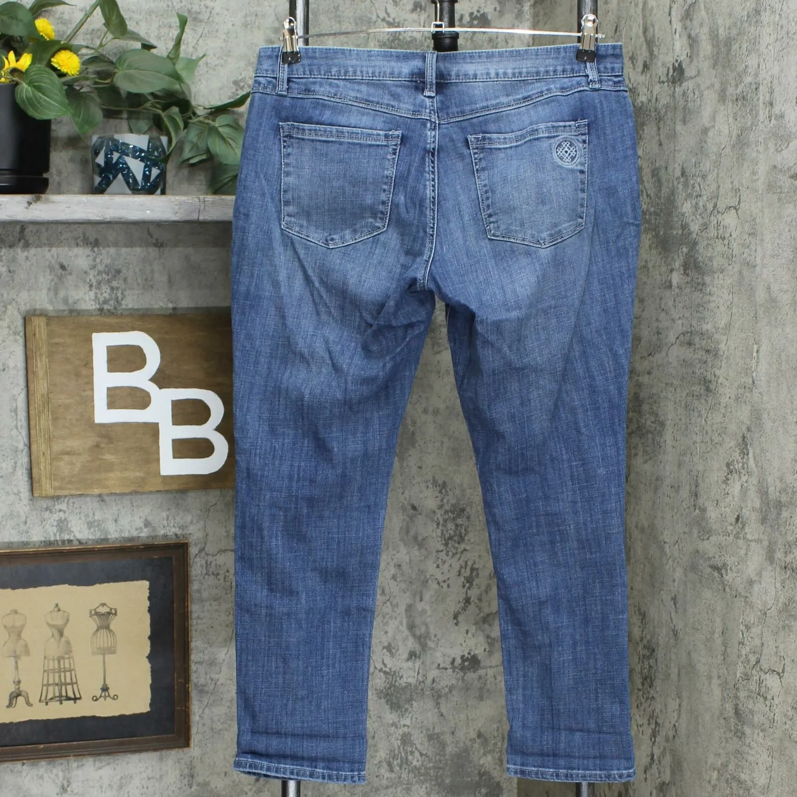 Laurie Felt Petite Classic Denim Boyfriend Jeans Mid-Blue 12P