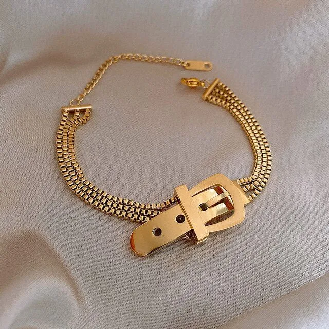 Layered Thick Chain Bracelet