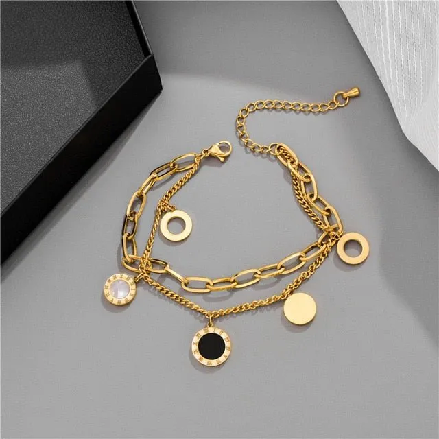 Layered Thick Chain Bracelet