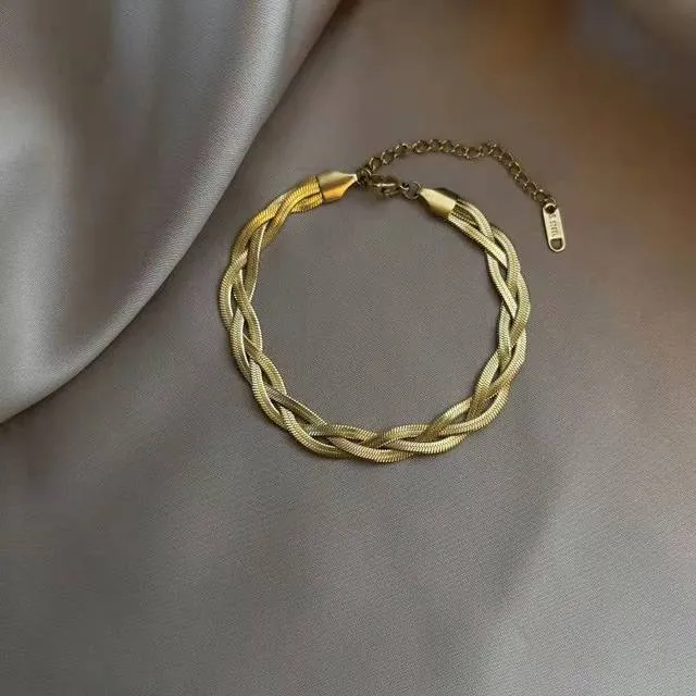Layered Thick Chain Bracelet