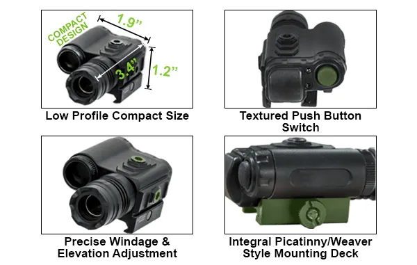 Leapers UTG Instant Target Aiming BullDot Comp Green Laser