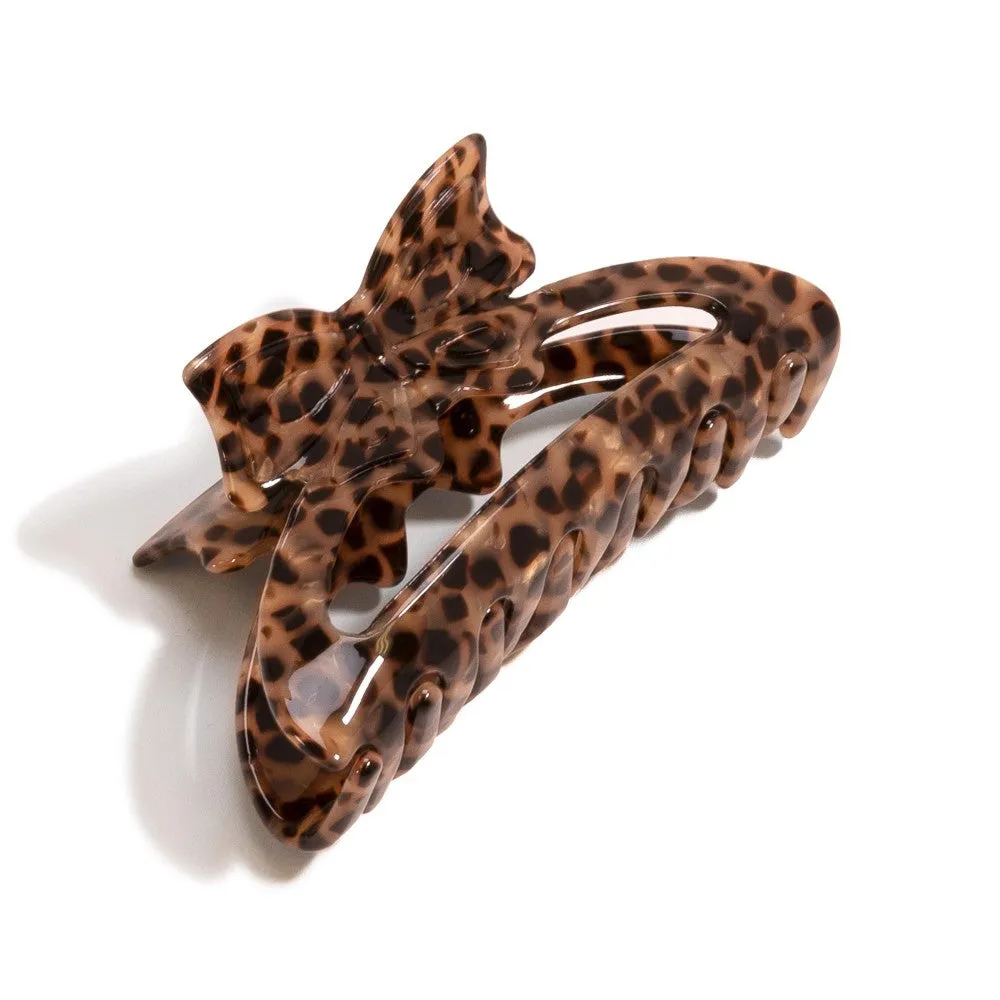 Leopard Bow Hair Clip