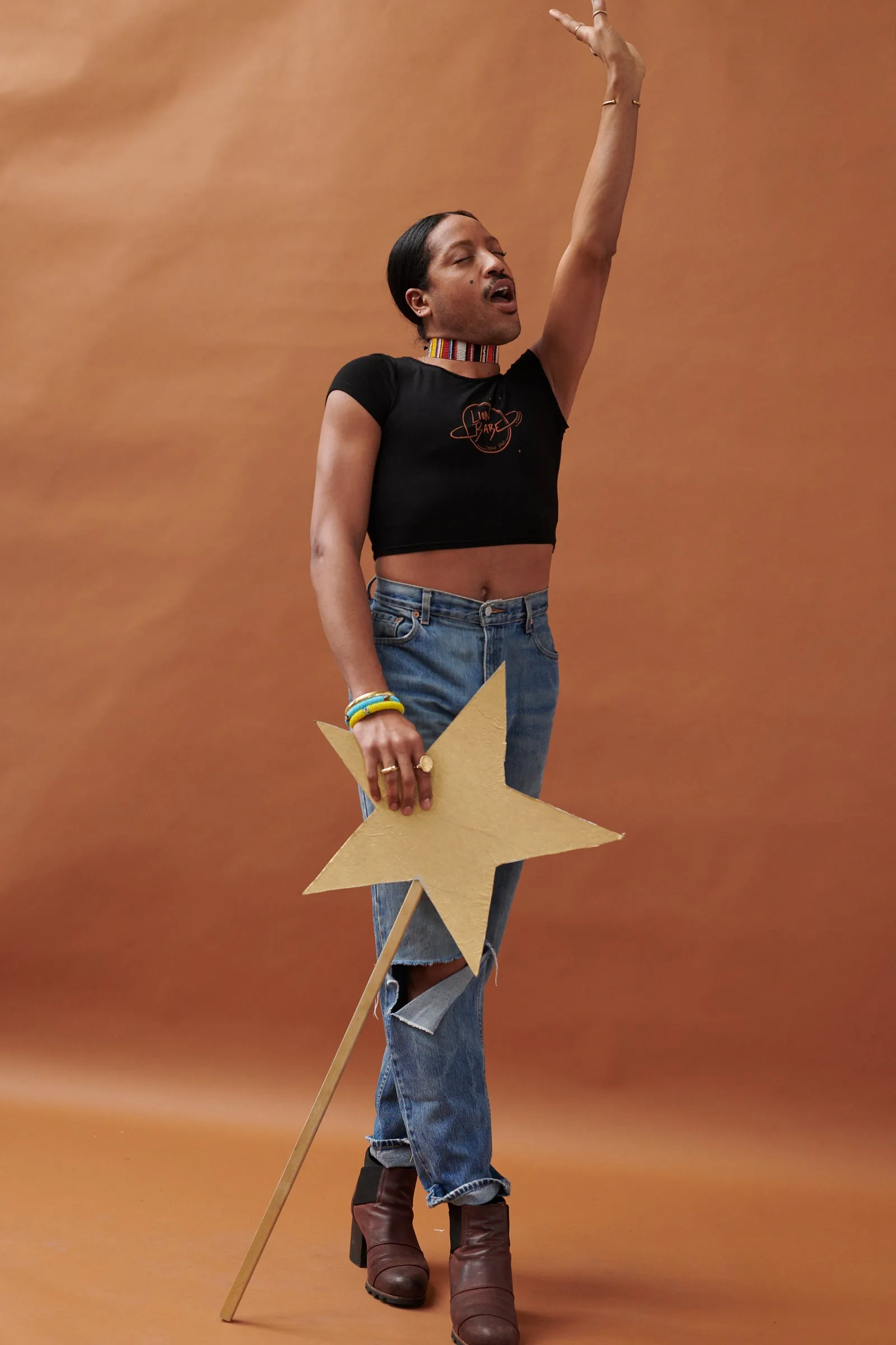 LION BABE Cosmic Wind Crop Top