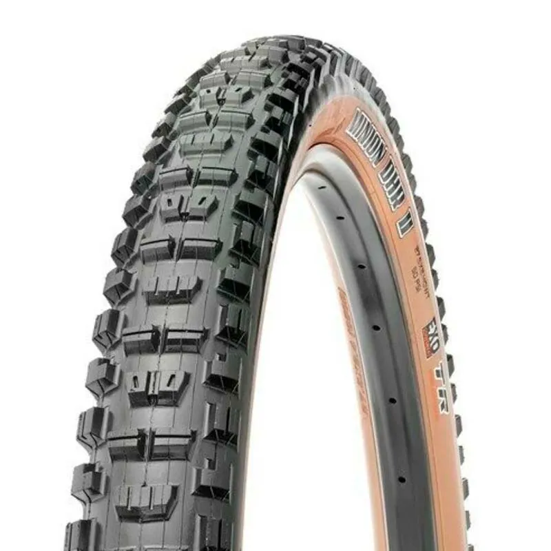 Llanta MAXXIS Minion DHR II 29x2.4 WideTrail con tecnologías EXO Protection / Tubeless Ready / Color café (Skinwall)