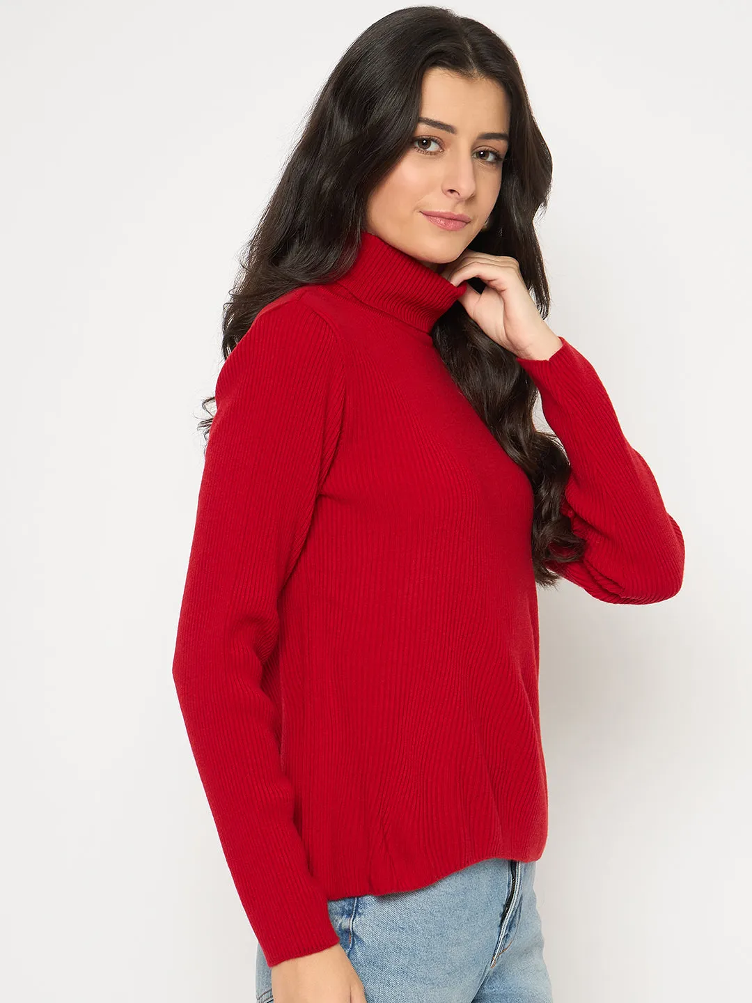 Madame High Neck Red Skeeve