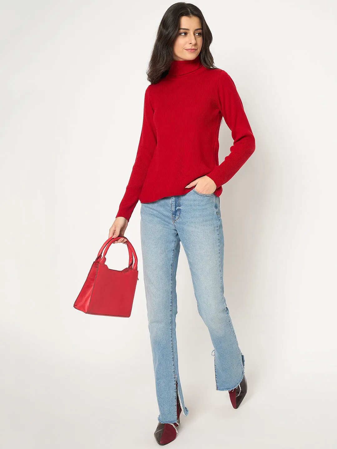 Madame High Neck Red Skeeve