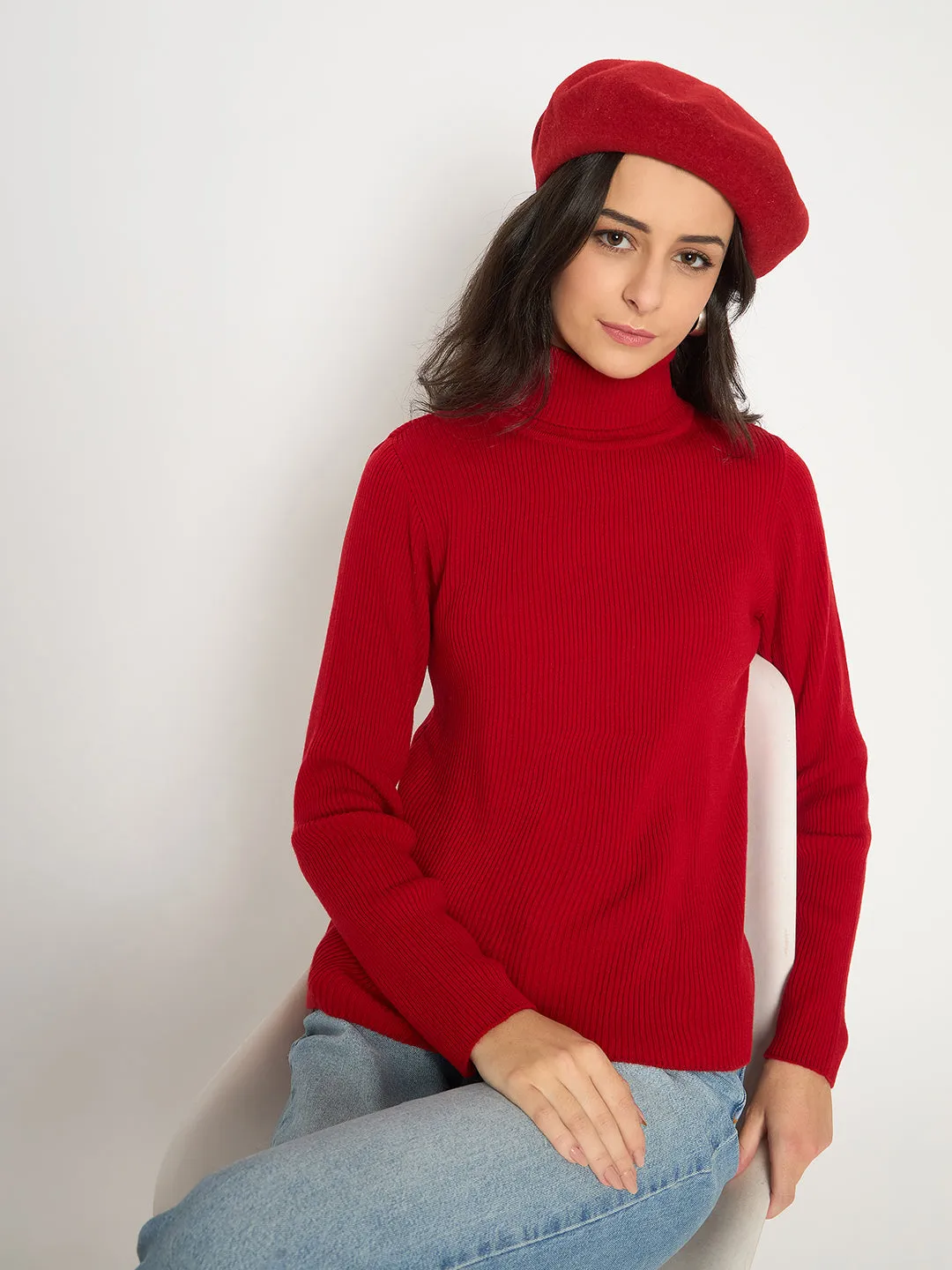 Madame High Neck Red Skeeve